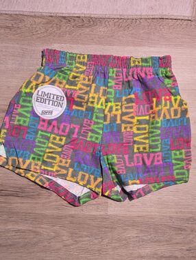 New! SOFFE Limited Edition LOVE Print Shorts